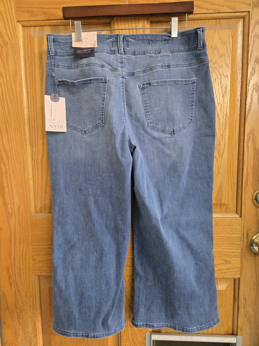 NYDJ Wide Leg Blue Denim Jeans - Picture 4 of 6